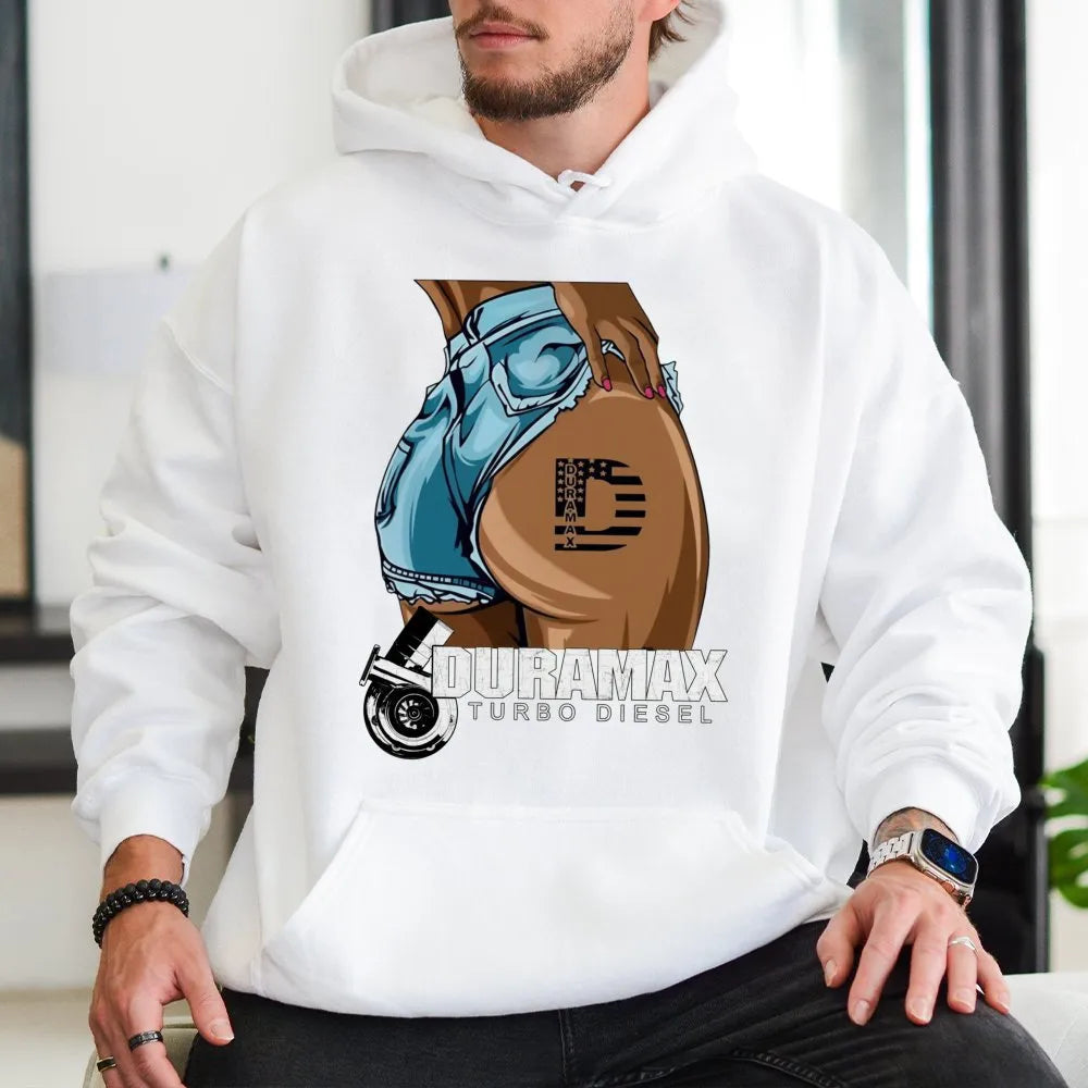 Duramax Turbo Diesel Hoodie | Graphic Truck Enthusiast Sweatshirt | Premium Cotton-Poly Blend | Perfect Gift for Diesel Mecha