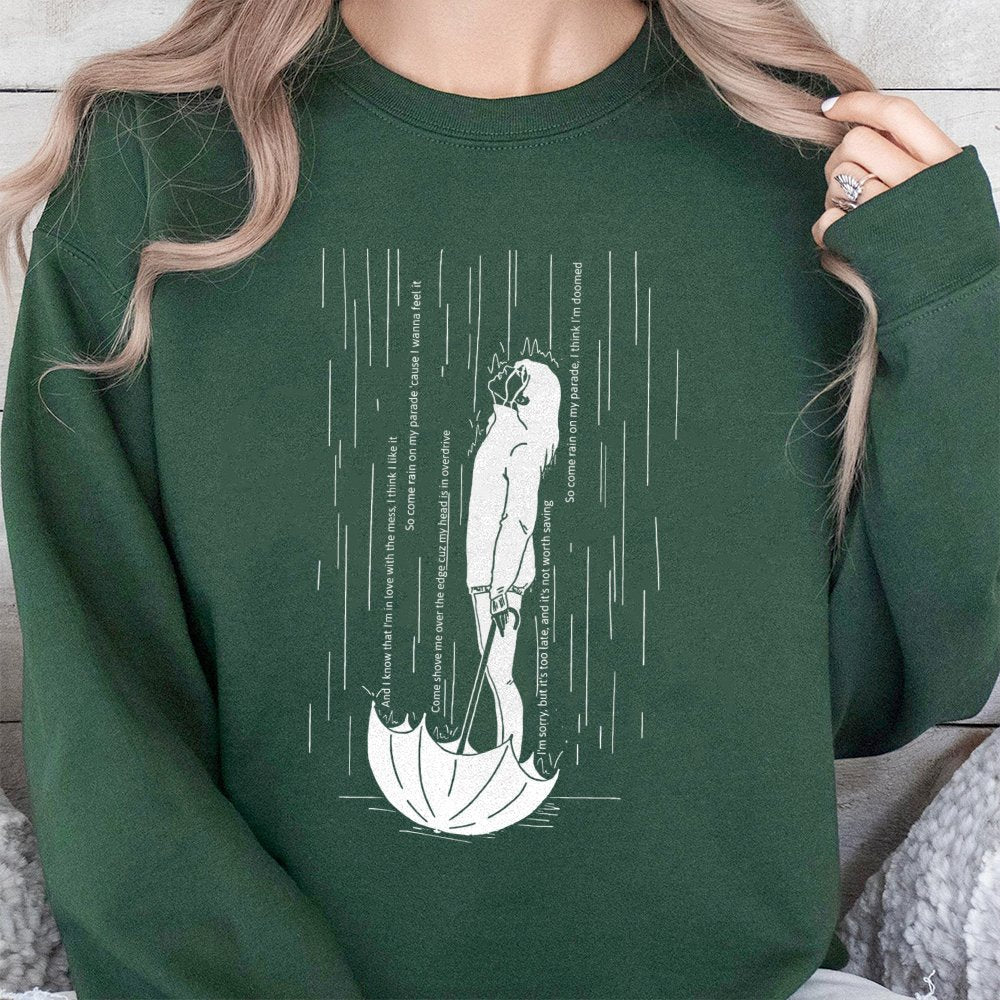Bring Me The Horizon Lyric Sweatshirt | Rainy Day Aesthetic Graphic Design | Premium Cotton Blend | Gift For Alternative Rock