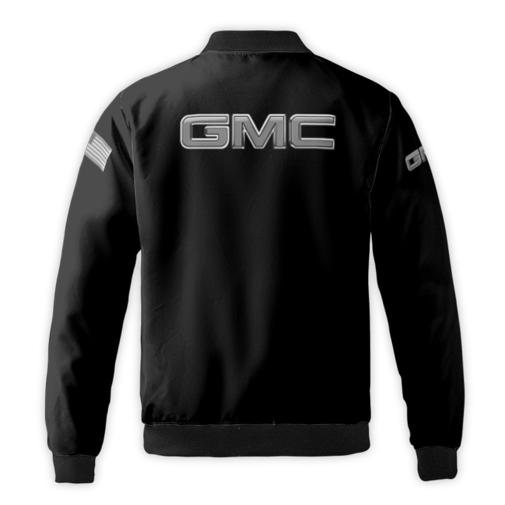 GMC Logo Bomber Jacket | American Truck Brand Streetwear | Durable Nylon Windbreaker | Premium Automotive Fan Apparel Gift fo
