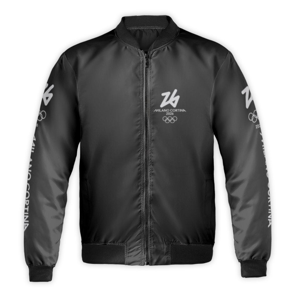 Milano Cortina 2026 Winter Games Bomber Jacket | Commemorative Olympic Spirit Design | Durable Nylon Shell & Quilted Lining |