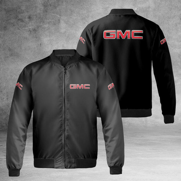 GMC Bomber Jacket | Professional Automotive Streetwear | Durable Nylon Shell & Quilted Lining | Premium Gift for Truck Enthus