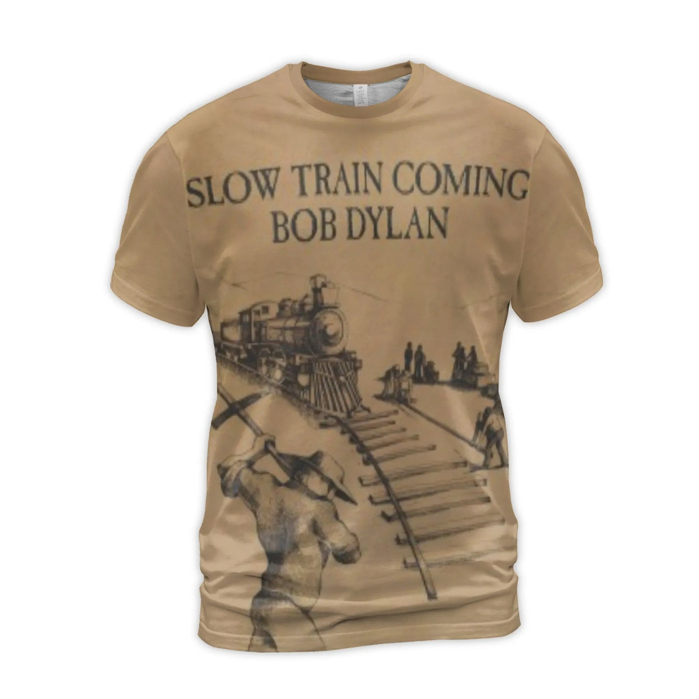 Bob Dylan Slow Train Coming T-Shirt | Retro Album Cover Art Graphic | Premium Soft Jersey Polyester | Music Fan Gift & Casual