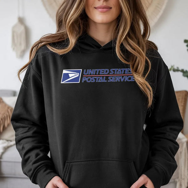 Postal Worker Hoodie | USPS Logo Graphic Sweatshirt | Premium Cotton Blend | Gift for Mail Carrier and Rural Route Driver