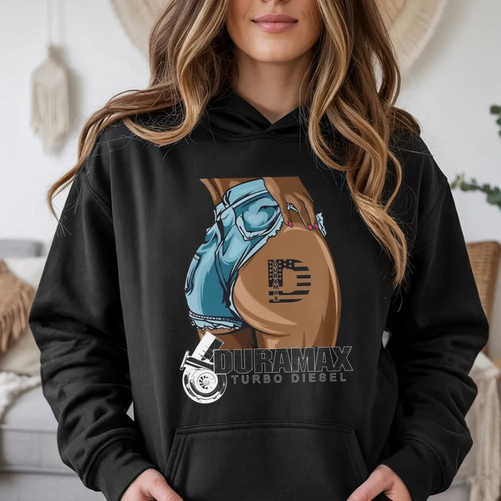 Duramax Turbo Diesel Hoodie | Graphic Truck Enthusiast Sweatshirt | Premium Cotton-Poly Blend | Perfect Gift for Diesel Mecha