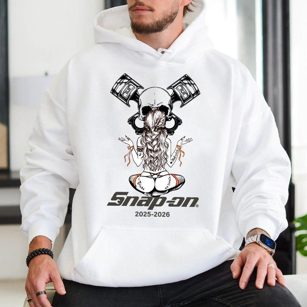 Mechanic Hoodie | Skull and Piston Graphic | Premium Cotton Blend | Gift for Car Enthusiasts and Gearheads