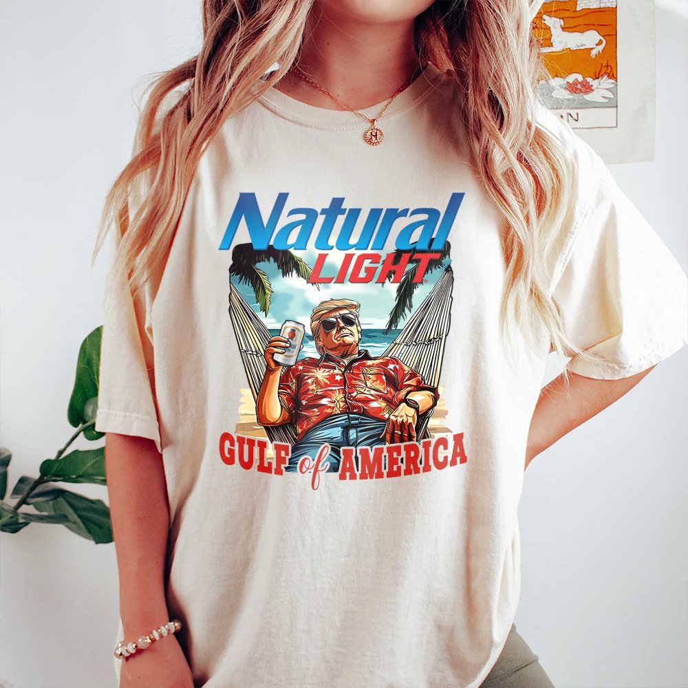 Trump Gulf of America T-Shirt | Patriotic Graphic Beach Design | 100% Soft Cotton Tee | Funny Gift for Supporters