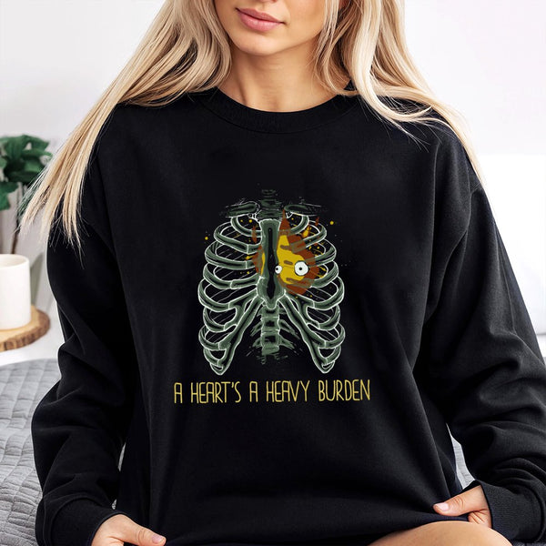 A Heart's A Heavy Burden Sweatshirt | Anime Movie Quote Apparel | Unisex Premium Cotton Blend | Gift For Ghibli Fans