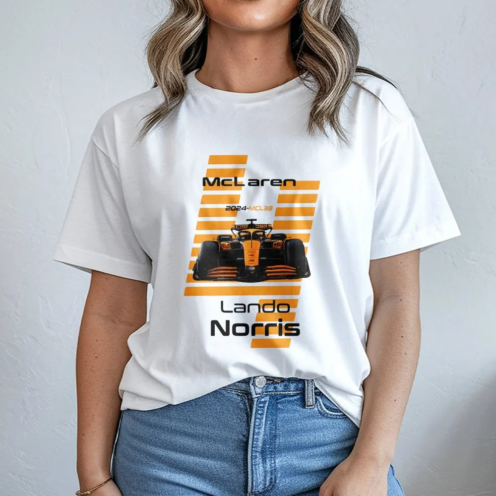 Lando Norris Formula 1 T-Shirt | McLaren Racing MCL38 Graphic | Premium Cotton F1 Apparel | Perfect Gift for Grand Prix Fans