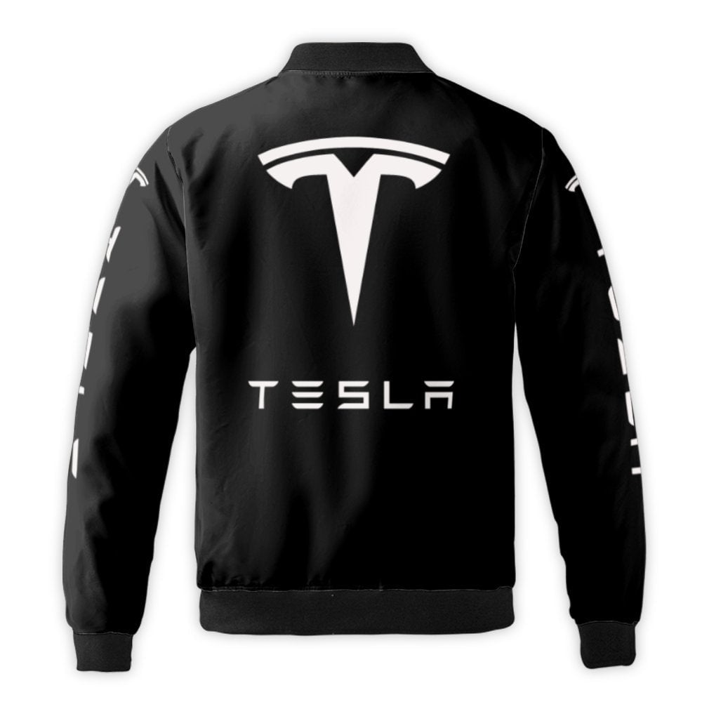 Electric Car Enthusiast Bomber Jacket | Minimalist Logo Streetwear | Durable Nylon Shell | Premium Unisex Gift for EV Drivers