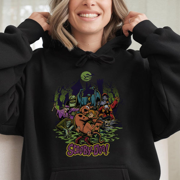Scooby-Doo Halloween Hoodie | Retro Cartoon Ghost Design | Premium Cotton Blend Pullover | Unisex Gift for 90s Nostalgia Fans