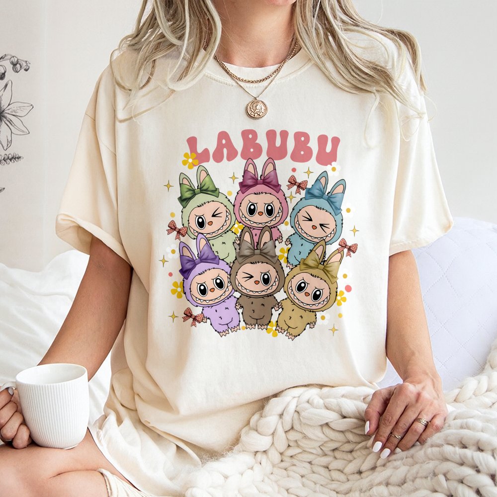 Labubu Character Graphic T-Shirt | Cute Monster Art Print | 100% Cotton Premium Tee | Trendy Kawaii Fashion Gift For Fans