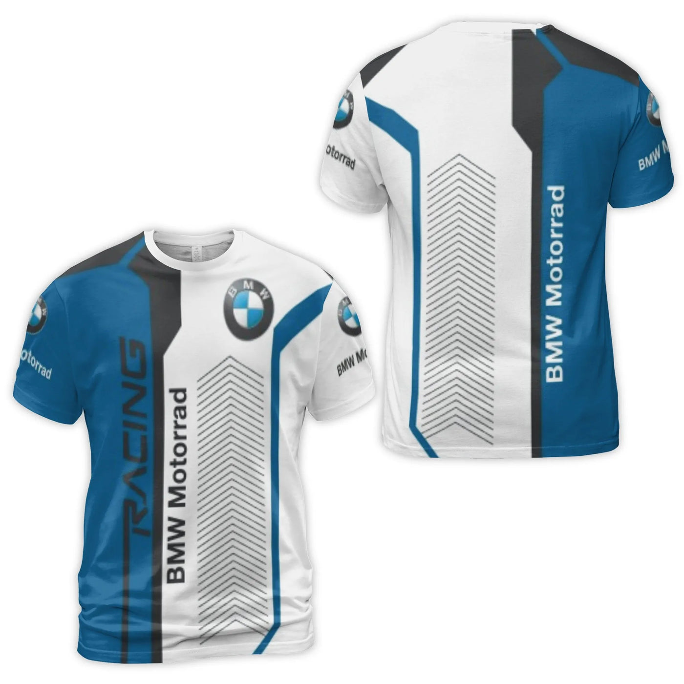 BMW Motorrad Racing T-Shirt | 3D Graphic Performance Print | Premium Polyester Jersey | Gift for Motorcycle Enthusiasts