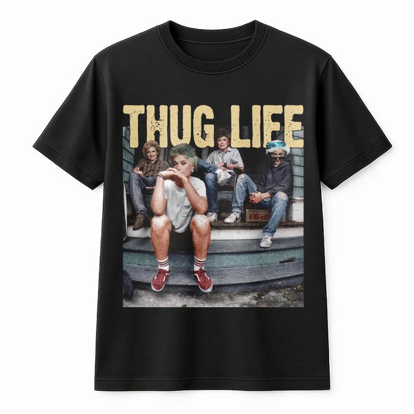 Golden Girls Thug Life T-Shirt | Retro 90s Rap Parody Graphic | Premium Cotton Unisex Tee | Funny Birthday Gift for Sitcom Fa