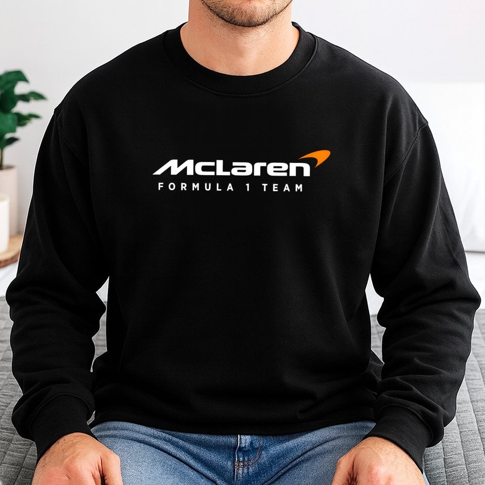 McLaren F1 Team Sweatshirt | Racing Formula 1 Graphic Pullover | Premium Cotton Blend Crewneck | Motorsport Fan Gift for Men 