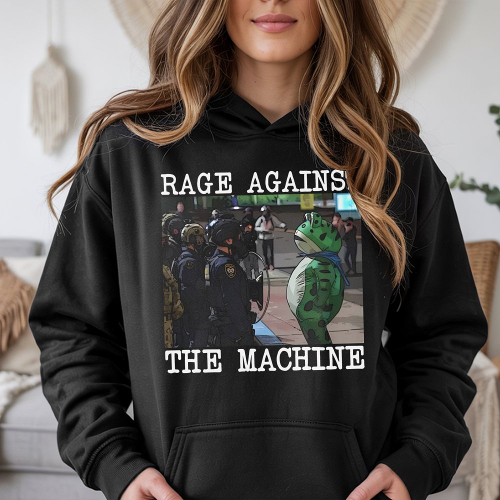 Portland Frog Protest Hoodie | Funny Viral Meme Graphic | Premium Cotton Blend | Unisex Gift for Music Fans