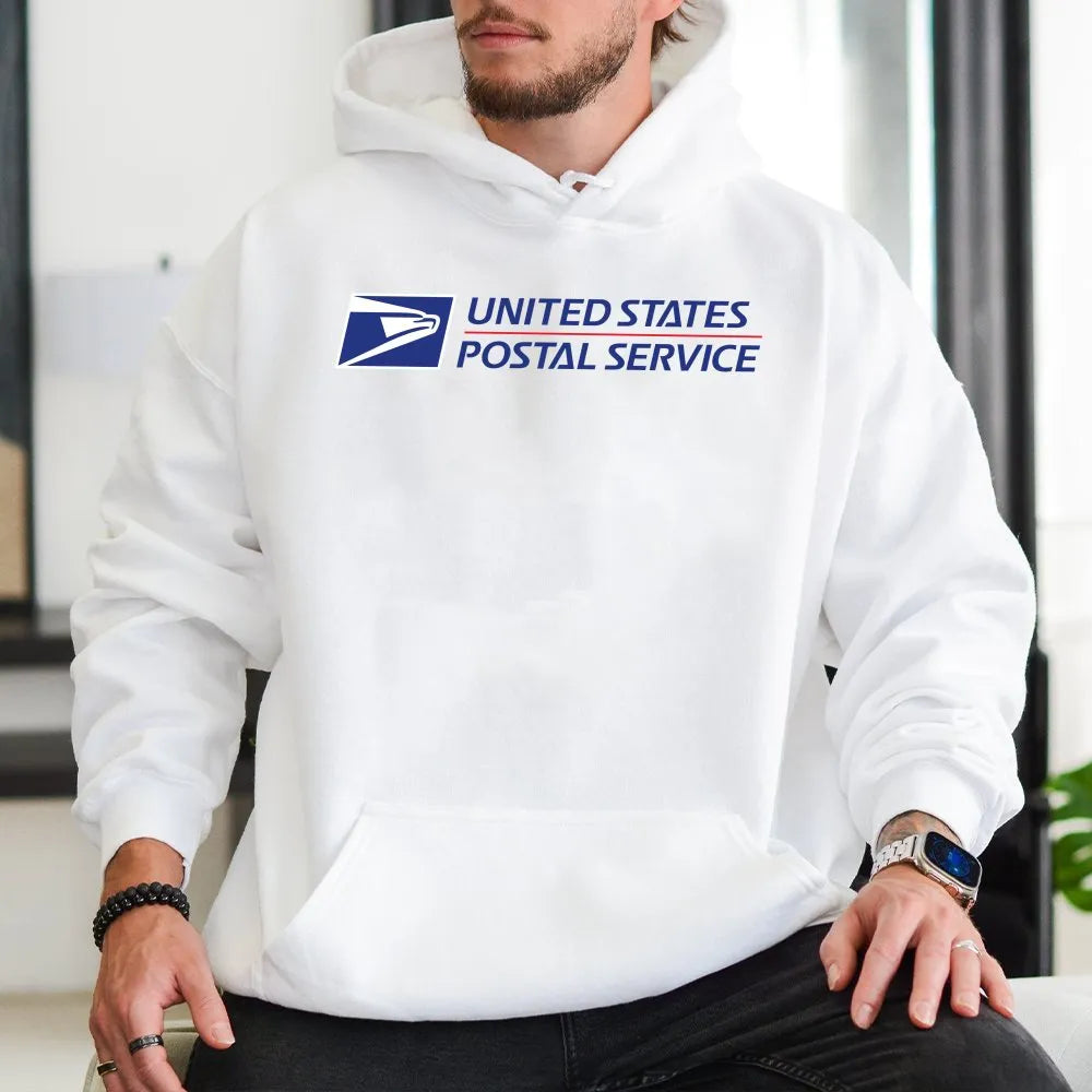 Postal Worker Hoodie | USPS Logo Graphic Sweatshirt | Premium Cotton Blend | Gift for Mail Carrier and Rural Route Driver