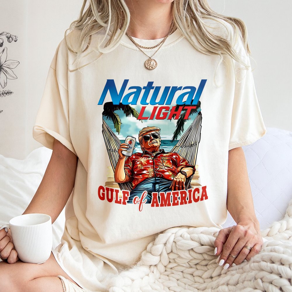 Trump Gulf of America T-Shirt | Patriotic Graphic Beach Design | 100% Soft Cotton Tee | Funny Gift for Supporters