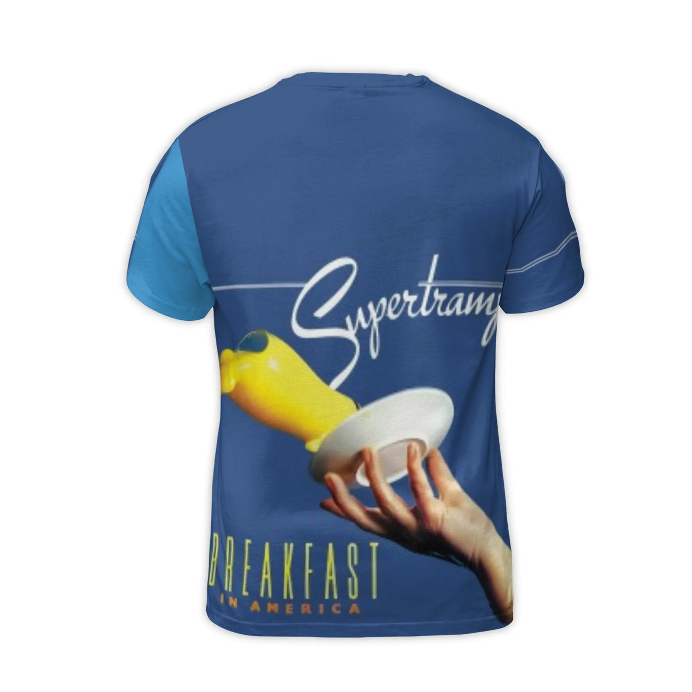 Supertramp T-Shirt | Breakfast In America Album Art 3D Graphic | Premium Polyester Jersey | Iconic 70s Rock Band Music Gift f