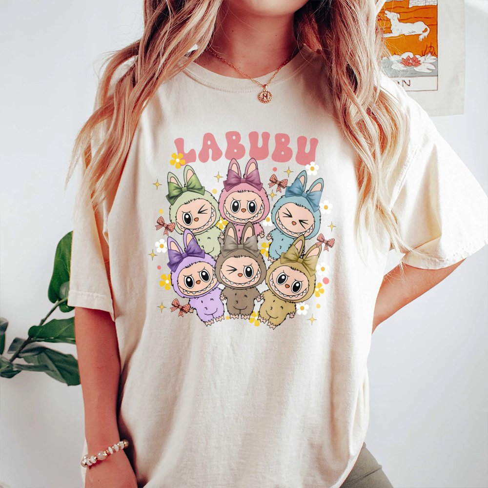 Labubu Character Graphic T-Shirt | Cute Monster Art Print | 100% Cotton Premium Tee | Trendy Kawaii Fashion Gift For Fans