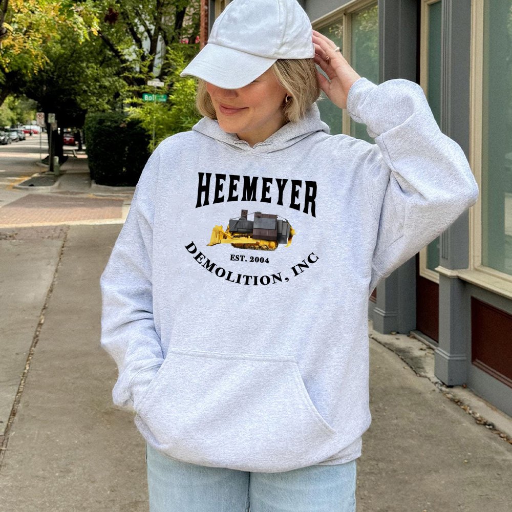 Heemeyer Demolition Hoodie | Heavy Equipment Bulldozer Graphic | Premium Cotton Blend | Gift For Construction Workers & Machi