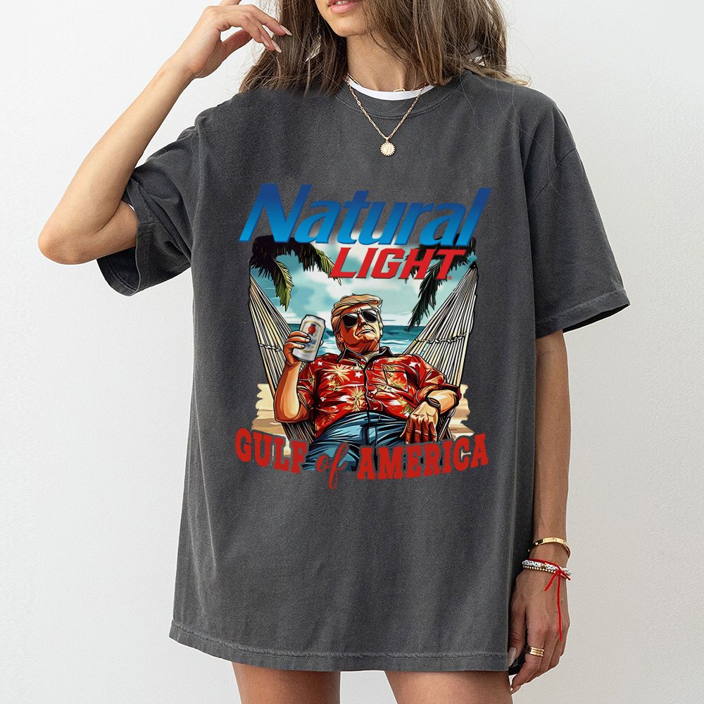 Trump Gulf of America T-Shirt | Patriotic Graphic Beach Design | 100% Soft Cotton Tee | Funny Gift for Supporters
