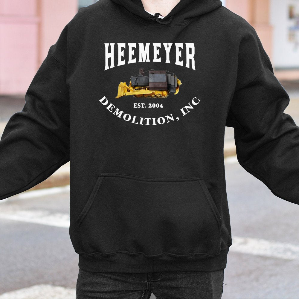 Heemeyer Demolition Hoodie | Heavy Equipment Bulldozer Graphic | Premium Cotton Blend | Gift For Construction Workers & Machi