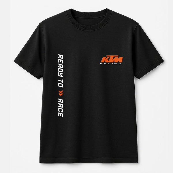 KTM Racing T-Shirt | Ready To Race Graphic Print | Premium 100% Cotton | Motorsport Enthusiast Gift For Men And Women