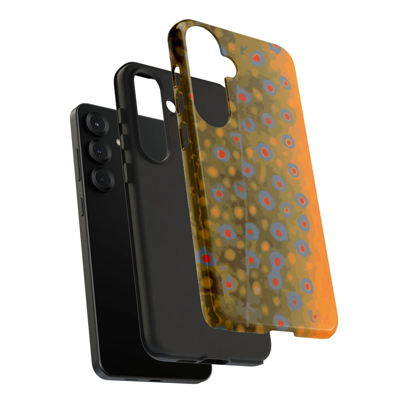 Brown Trout Phone Case | Realistic Fish Skin Pattern | Dual Layer Protective Cover | Unique Gift for Fisherman & Fly Fishing 