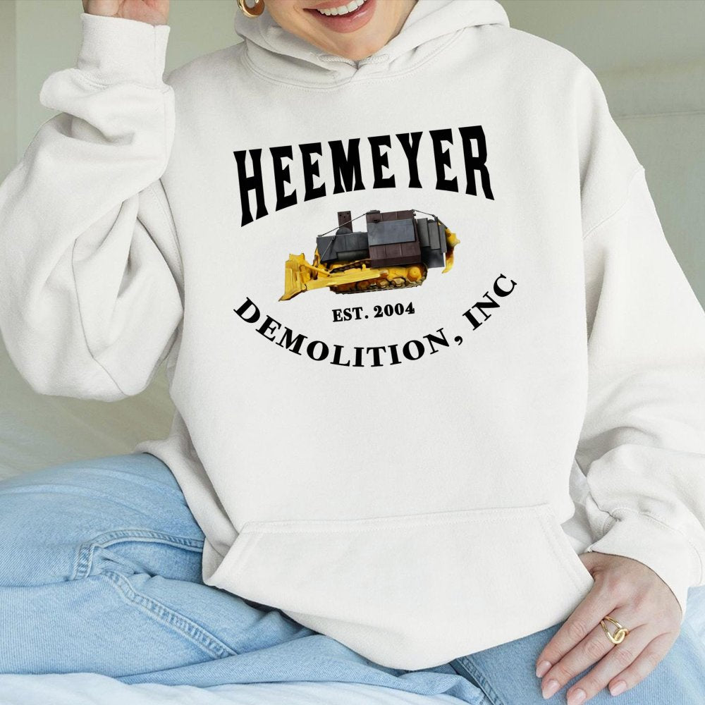 Heemeyer Demolition Hoodie | Heavy Equipment Bulldozer Graphic | Premium Cotton Blend | Gift For Construction Workers & Machi