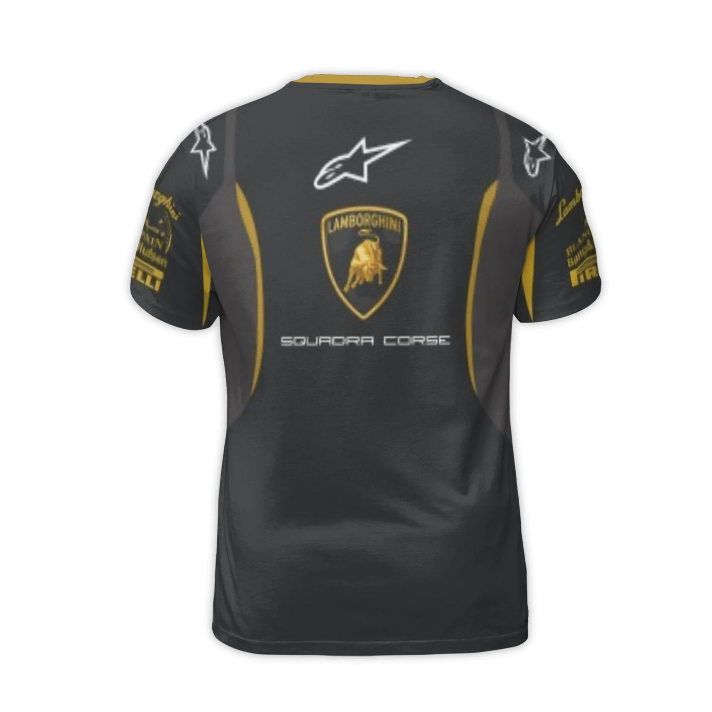 Lamborghini Squadra Corse 3D T-Shirt | Raging Bull Graphic Print | Premium Jersey Polyester Spandex | Gift for Sports Car Ent