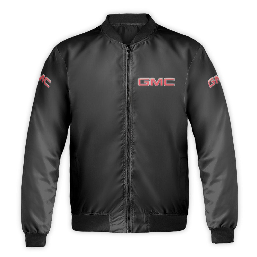 GMC Bomber Jacket | Professional Automotive Streetwear | Durable Nylon Shell & Quilted Lining | Premium Gift for Truck Enthus