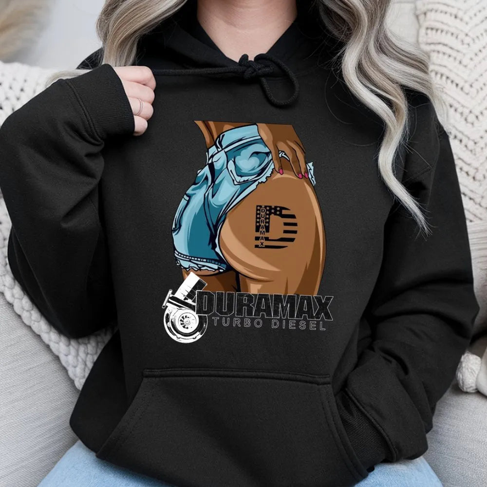 Duramax Turbo Diesel Hoodie | Graphic Truck Enthusiast Sweatshirt | Premium Cotton-Poly Blend | Perfect Gift for Diesel Mecha