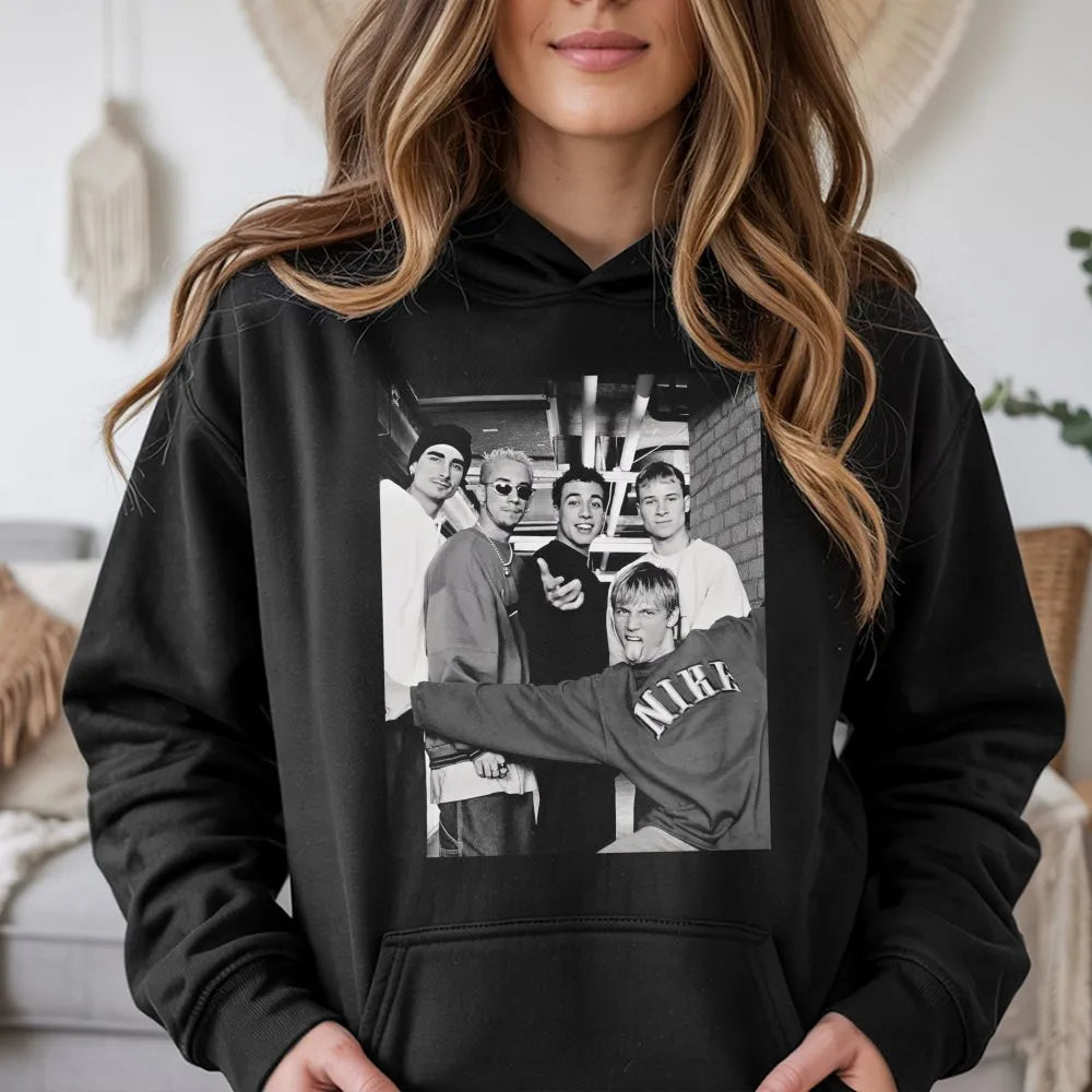 Backstreet Boys Hoodie | 90s Music Fan Graphic Apparel | Premium Cotton Blend | Nostalgic Boy Band Concert Gift for Men and W