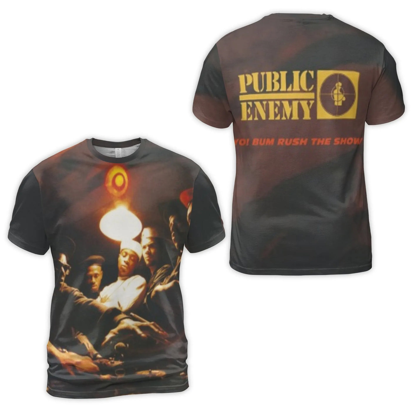 Public Enemy Yo! Bum Rush The Show T-Shirt | Vintage Hip Hop Album Cover Graphic | Premium Polyester Jersey | Iconic 90s Rap 