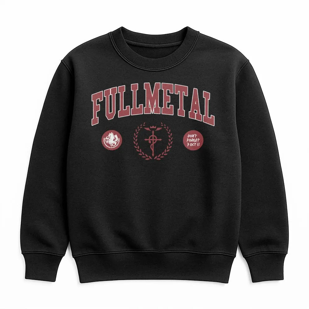 Fullmetal Alchemist Sweatshirt | Varsity Letterman Anime Graphic | Premium Cotton Blend | Gift for Manga Lovers Fans