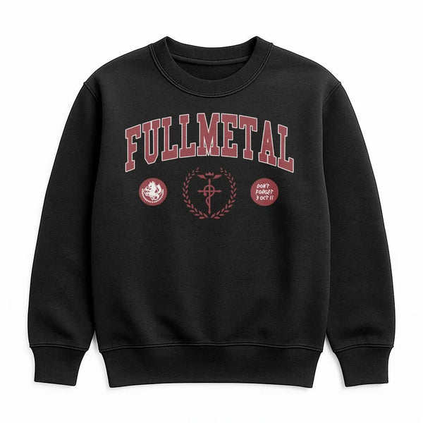Fullmetal Alchemist Sweatshirt | Varsity Letterman Anime Graphic | Premium Cotton Blend | Gift for Manga Lovers Fans